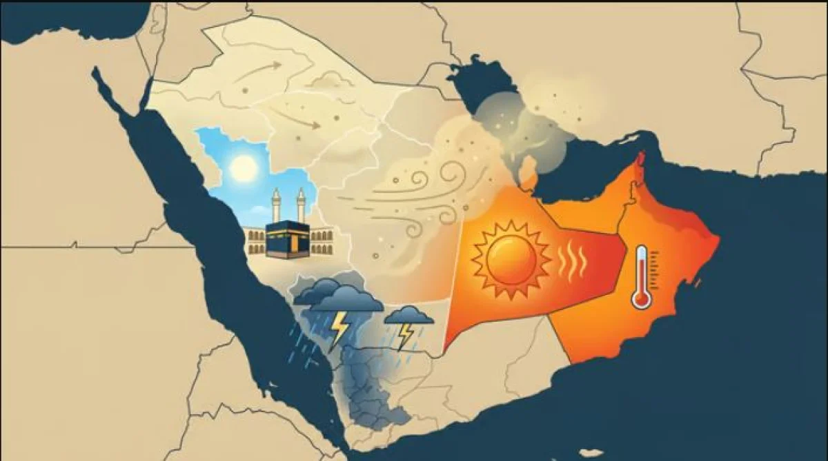 الارصاد: موجة حارة تضرب الأحساء واستمرار الارتفاع في درجات الحرارة على عدة مناطق في المملكة بداية من اليوم الاربعاء