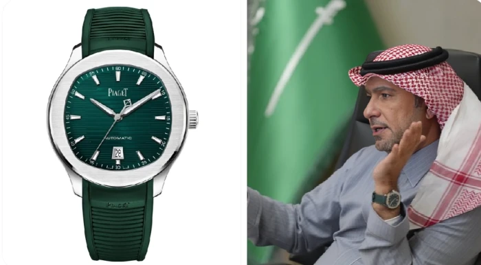 حسم الجدل حول نوع وسعر الساعة الفخمة التي يرتديها وزير الاسكان السعودي 