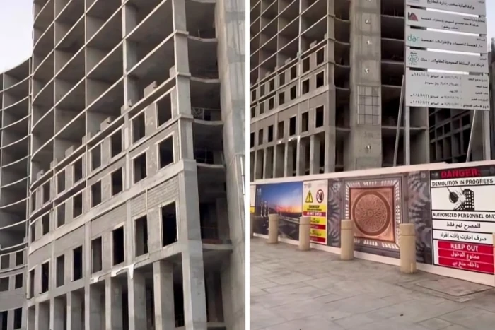 صدمة في المدينة المنورة بعد تعليق لوحة الازالة على أشهر مبنى ملاصق للمسجد النبوي