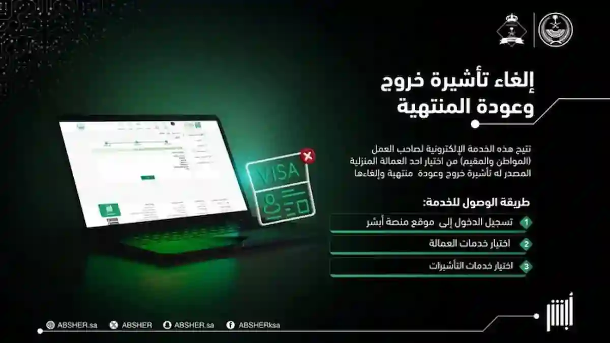 السعودية تسمح رسمياً بإلغاء تأشيرة الخروج النهائي التي أصدرها الكفيل بثلاث خطوات فقط 